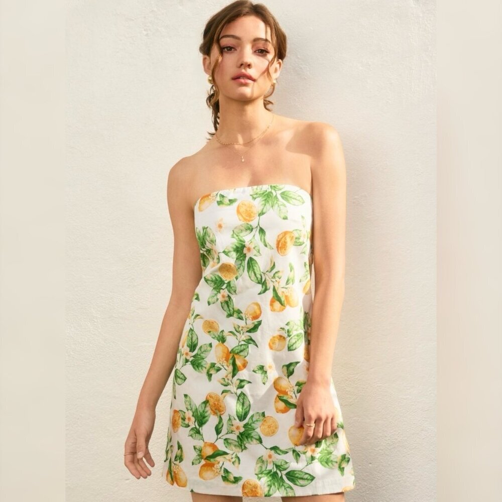 WHEN LIFE GIVES IT TO YOU STRAPLESS MINI DRESS